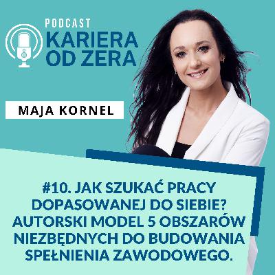 #10. Jak szukać pracy dopasowanej do siebie? Autorski model 5 obszarów niezbędnych do budowania spełnienia zawodowego.