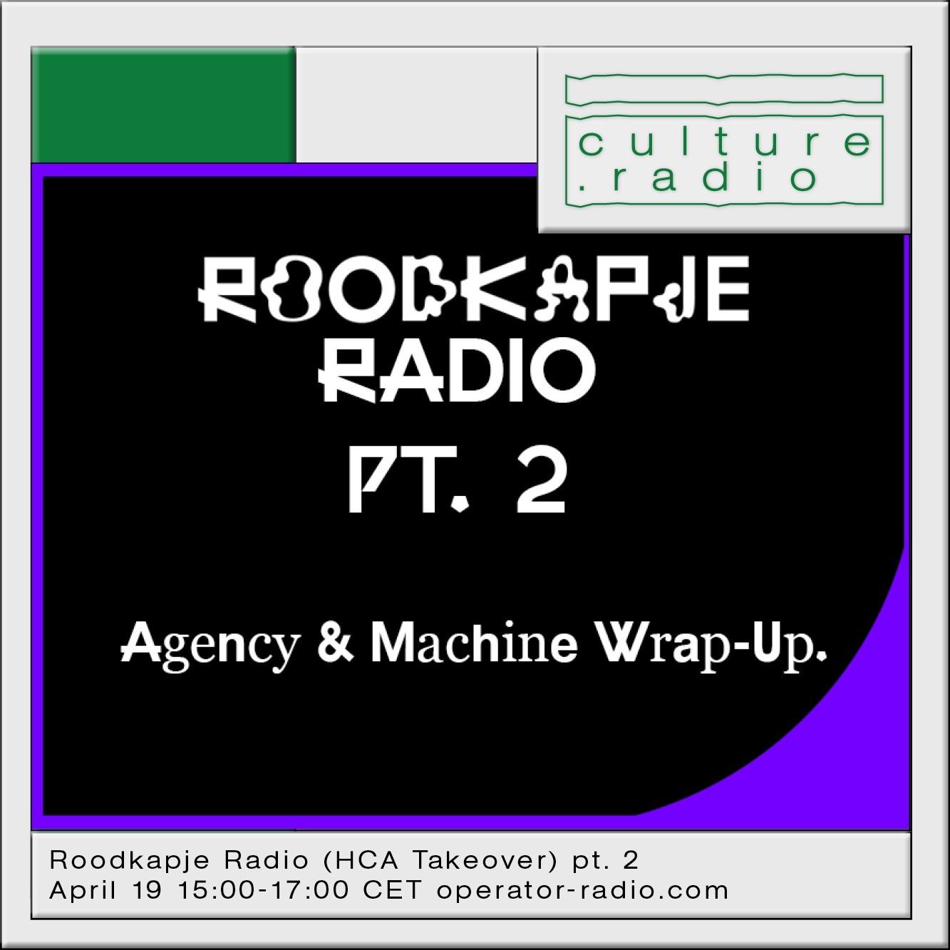 CRE160 Roodkapje Radio (HCA takeover) Pt. 2 - 19th April 2021 CRE160 Roodkapje Radio (HCA takeover) Pt. 2 - 19th April 2021