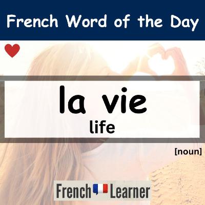 FrenchLearner Word of the Day: "la vie" (life)