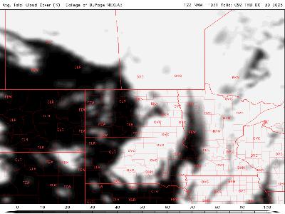 Clouds increase again for Thursday into Saturday with isolated sprinkles
