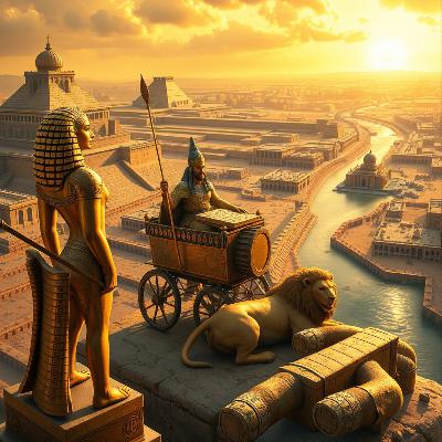 E17 700 a. C. Reyes con Rizos Enredados.