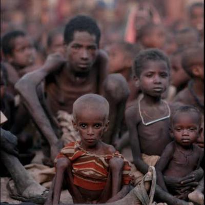 A pobreza e a fome no mundo.