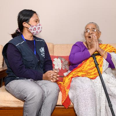९१ बर्षकी पार्वती पन्थीकाे खाेप लगाएपछिकाे खुसी ।