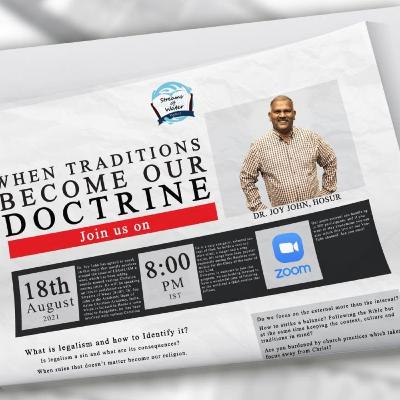 LEGALISM : When traditions become our doctrine! | Bro.Joy John (Hosur) LEGALISM : When traditions become our doctrine! | Bro.Joy John (Hosur)