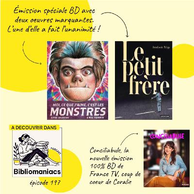 Épisode 197 Spéciale BD Moi ce que j'aime c'est les monstres, livre deuxième d'Emil Ferris, et Le petit frère de Jean-Louis Tripp