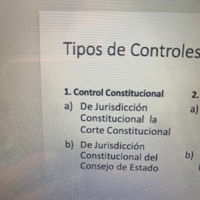 Control constitucional y legal