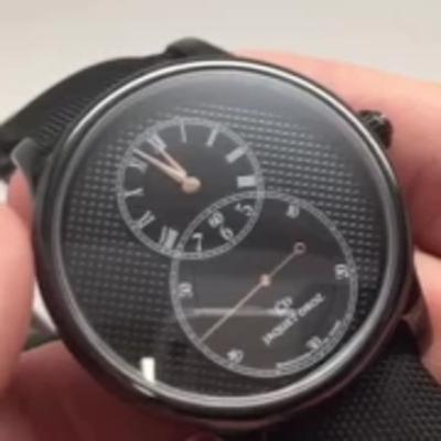 MENS JAQUET DROZ GRANDE SECONDE BLACK CERAMIC CLOUS DE PARIS WATCH REVIEW 2017