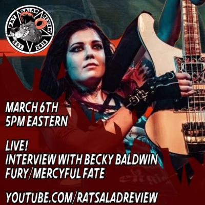 Becky Baldwin Bassist for Mercyful Fate and Fury King Diamond Podcast [Interview]