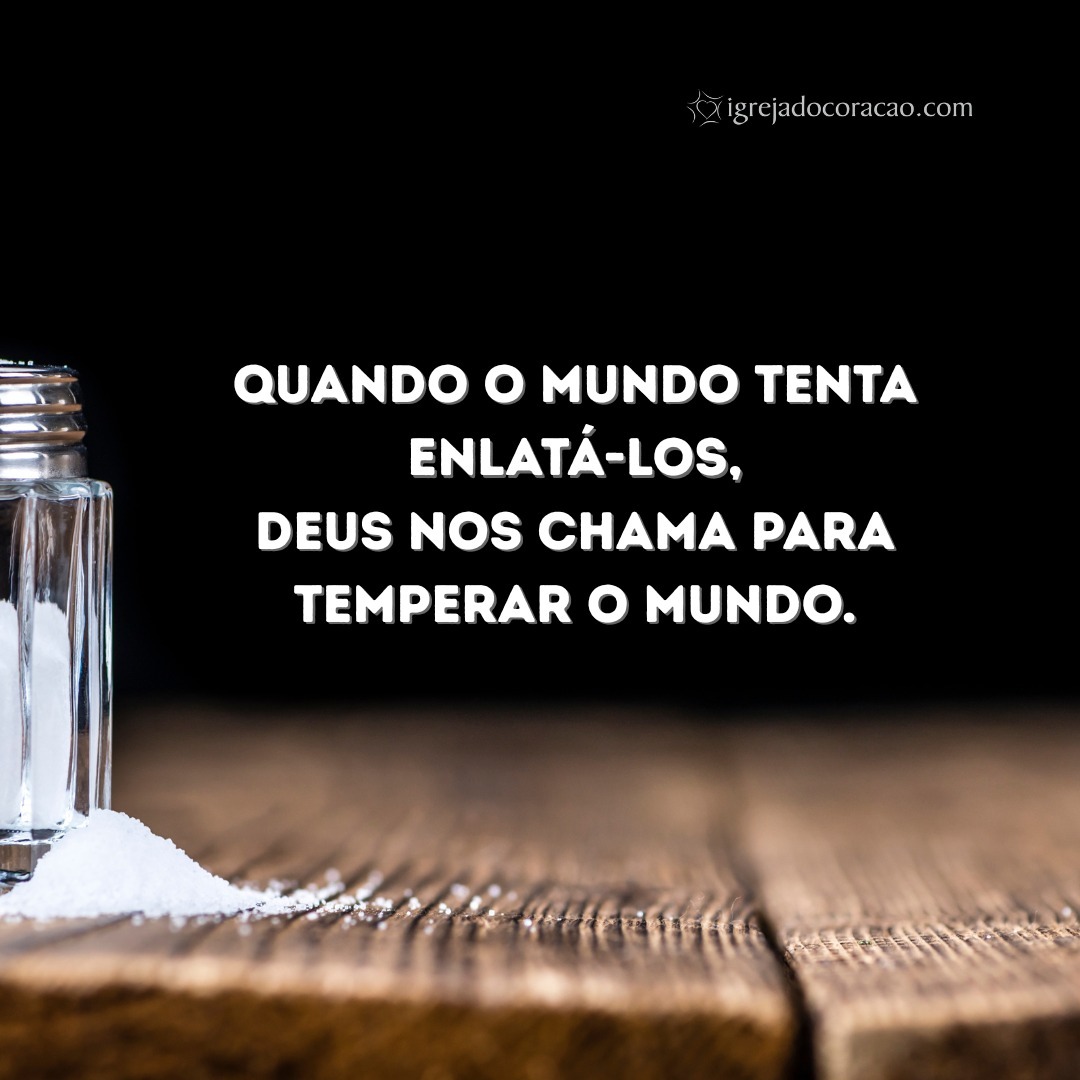 Quando o mundo tenta enlatá-los, Deus nos chama para temperar o mundo - Refletir Online Quando o mundo tenta enlatá-los, Deus nos chama para temperar o mundo - Refletir Online