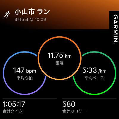 3月5日のラン記録