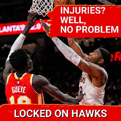 Shorthanded Hawks excel in blowout win over Lakers
