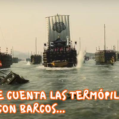 La batalla de Myeongnyang, has de cuenta las Termópilas... pero con barcos...