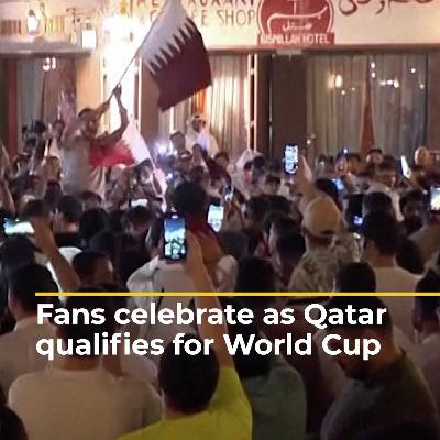 Fans celebrate as Qatar qualifies for World Cup | AJ #shorts