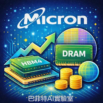 EP282 | 美光淨利驚人噴發 6 倍，記憶體之王歸位！ 250 億美元豪賭能延續 AI 印鈔機的氣勢嗎？ (說明欄中有連結)
