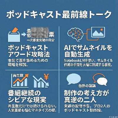 #116 ポッドキャストアワードガチるならこれくらいやれ【他4トークテーマ】