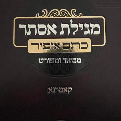 Megillat Esther - L10Y24 - Rabbi of Komarno - lesson 10 - 2024