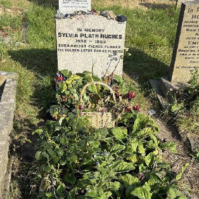 Sylvia Plath’s grave, Hepenstall Cemetery, UK on 12th August 2025 – by Tash Walker