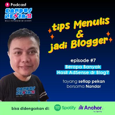 Segini Penghasilan AdSense Nulis Blog