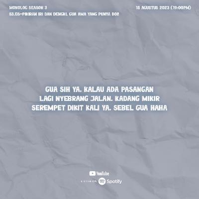 Bincang Adi S3.E6-KEBENCIAN SUDAH MEMUNCAK!!GUA IRI DAN DENGKI AMA YANG PUNYA PACAR!