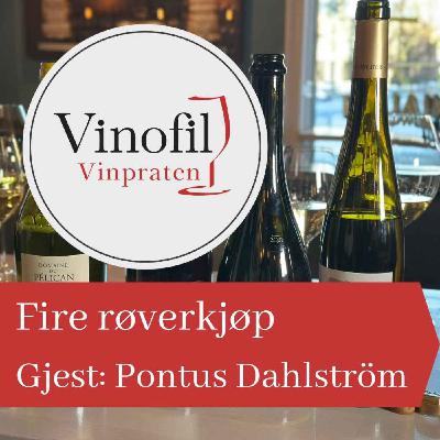 Digge vinskatter står på smakebordet. Gjest Pontus Dahlstrom  fra Kolonialen Bislett
