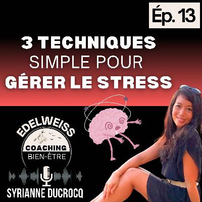 3 TECHNIQUES simples pour GÉRER le STRESS _ Épisode 13 3 TECHNIQUES simples pour GÉRER le STRESS _ Épisode 13