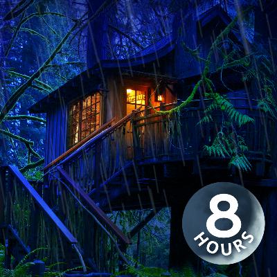 Rainy Night in Enchanted Treehouse | Sleep to Forest Rain Sounds 8-Hour White Noise