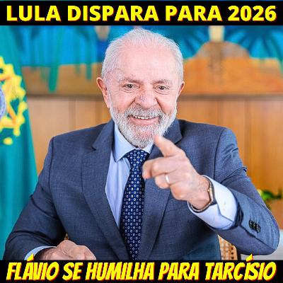 Lula dispara em pesquisa, Flávio surta e Michelle ataca Tarcísio