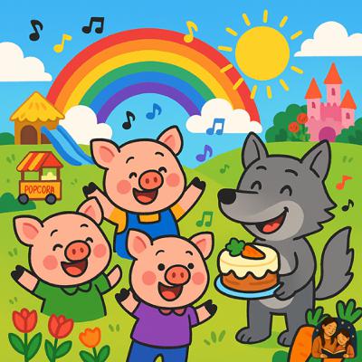 EP23 改編童話 - 三隻小豬與阿呆狼🌈🐷🐺|大野狼也想要交朋友|幼兒睡前故事(2–7歲) EP23 改編童話 - 三隻小豬與阿呆狼🌈🐷🐺|大野狼也想要交朋友|幼兒睡前故事(2–7歲)