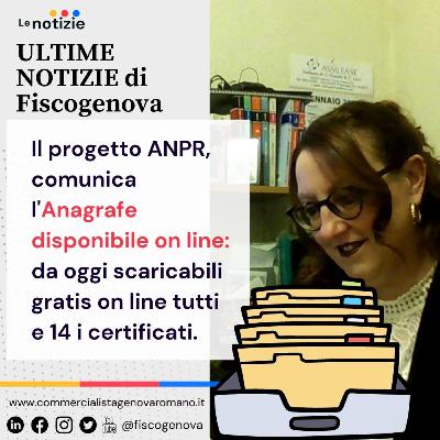 ANPR comunica: l’Anagrafe on line ANPR comunica: l’Anagrafe on line
