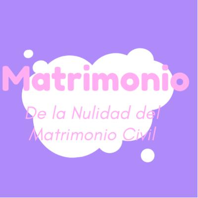 Derecho de Familia - La Nulidad del matrimonio.