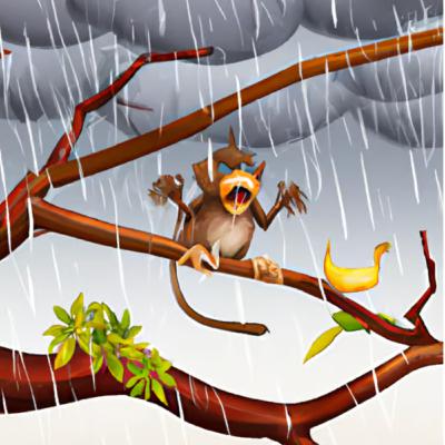 Een aap verzet zich tegen kritiek Een aap verzet zich tegen kritiek