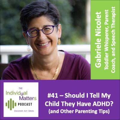 Should I Tell My Child They Have ADHD? (Gabriele Nicolet, MA, CCC-SLP) Should I Tell My Child They Have ADHD? (Gabriele Nicolet, MA, CCC-SLP)