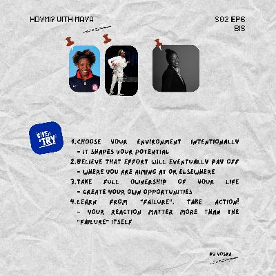 Learnings Maya: the power of your environment, owning your life, believing in efforts = payoff and the impact of your reaction to failure Learnings Maya: the power of your environment, owning your life, believing in efforts = payoff and the impact of your reaction to failure