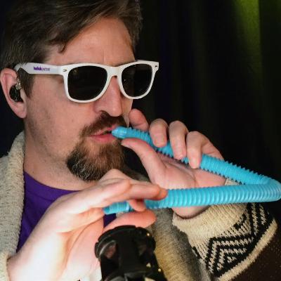 ASMR Binaural Mouth Sounds in Tubes, Man 😎