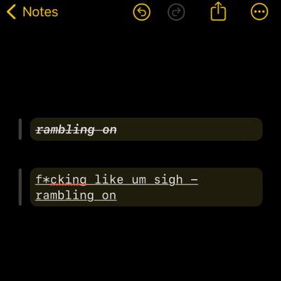 f*cking, like, um, sigh. - rambling on