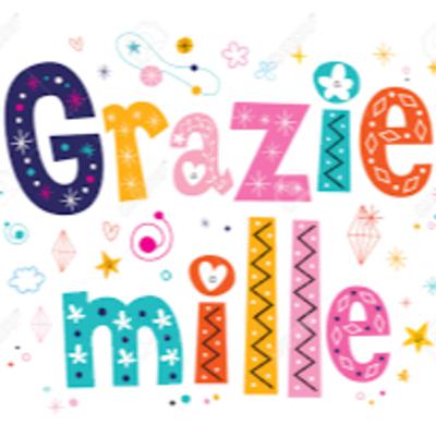 Formas de dar "GRACIAS" en ITALIANO