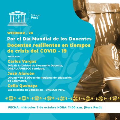 Webinar 28: Docentes resilientes en tiempos de crisis del COVID -19