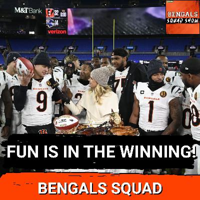 BENGALS SQUAD SHOW: Joe Burrow puts FUN in WINNING, Defense making STRIDES, Offensive line now GOOD? BENGALS SQUAD SHOW: Joe Burrow puts FUN in WINNING, Defense making STRIDES, Offensive line now GOOD?