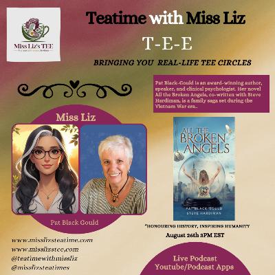 Miss Liz serves Pat Black-Gould “All the Broken Angels: Love, Loss, and the Spirit of a Generation”