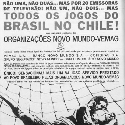 Brasil 2x0 México - gols - narração de Walter Abrahão na TV Tupi em 1962 #30