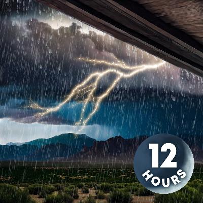 Booming Thunder & Heavy Rain Sounds on Cabin Roof 12 Hours