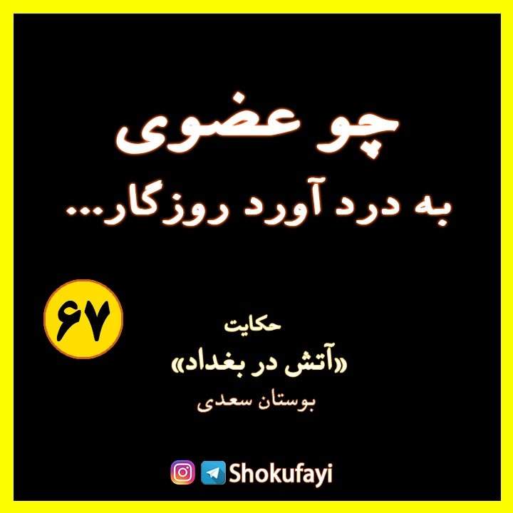 چو عضوی به درد آورد روزگار...