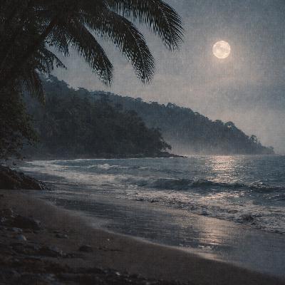 Costa Rica Night Coast: Ocean Waves & Light Rain for Deep Sleep Costa Rica Night Coast: Ocean Waves & Light Rain for Deep Sleep