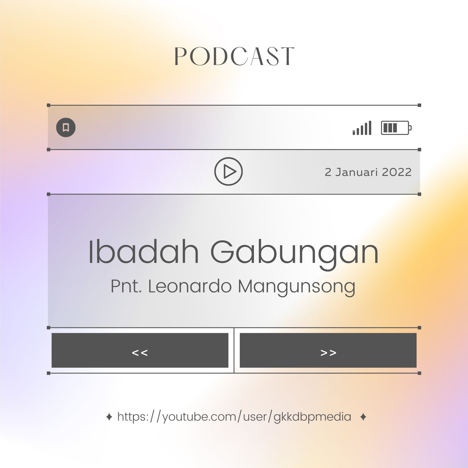 Ibadah Live Streaming Gabungan - 2 Januari 2022 episode artwork