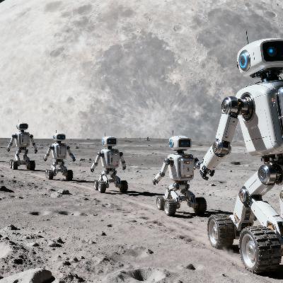 小型AIロボット群が切り開く、2050年月地下都市への道筋