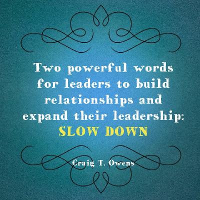 Leaders slow down