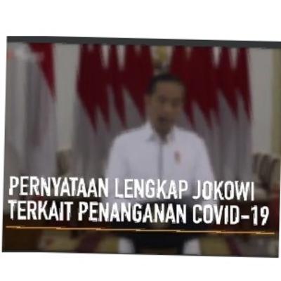 Presiden Joko Widodo menyampaikan perkembangan terkini penanganan virus corona atau Covid-19