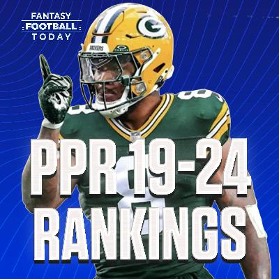 Consensus PPR #19-24: Drake London or Tee Higgins? Josh Jacobs or Jonathan Taylor? (06/26 Fantasy Football Podcast)
