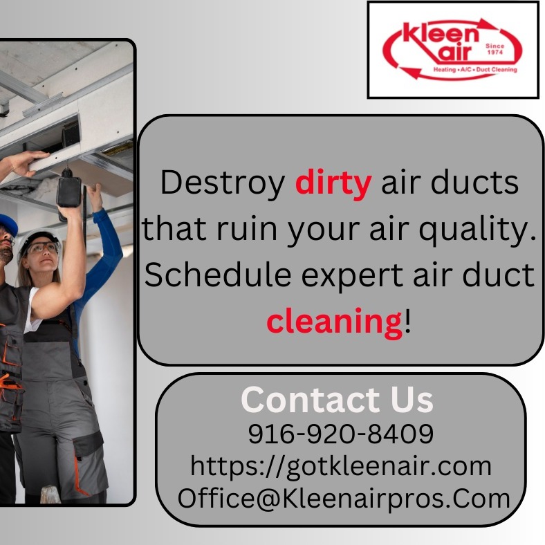 Destroy dirty air ducts that ruin your air quality – Schedule expert air duct cleaning!