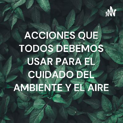 ACCIONES Y PROPUESTAS QUE TODOS DEBEMOS USAR PARA EL CUIDADO DEL MEDIO AMBIENTE Y EL AIRE